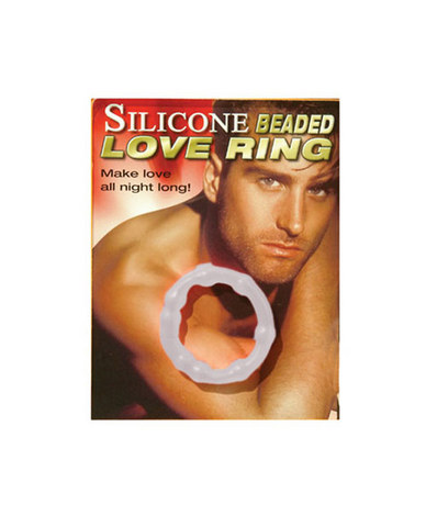 Silicone beaded cockring - clear