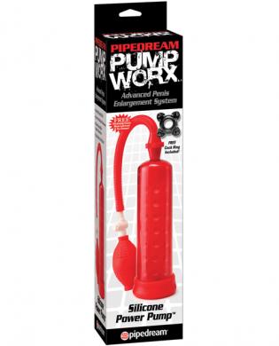 Pump worx silicone power pump – red