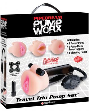 Pump worx travel trio pump set – power pump, bullet and 3 attachments