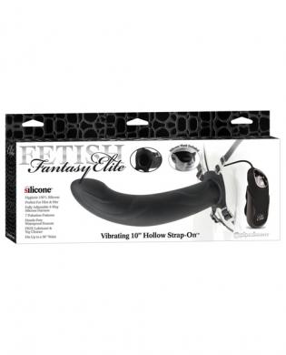 Fetish Fantasy Elite Vibrating 10″” Hollow Strap-On
