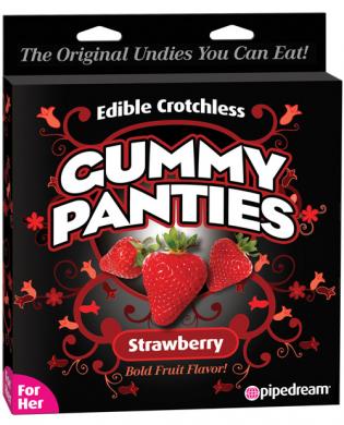 Edible crotchless gummy panty – strawberry