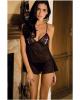 Rene rofe peek-a-boo babydoll and g-string black s/m