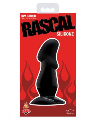 Rascal silicone rim raider prostate plug – black