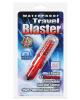 Waterproof travel blaster with silicone sleeve, red
