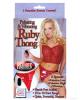 Pulsating and vibrating thong, o/s ruby