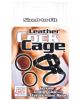 Leather cock cage w/3 rings