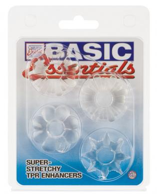 Basic essentials set of 4 rings – clear