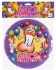 Let's party! happy penis party plates - small 7in