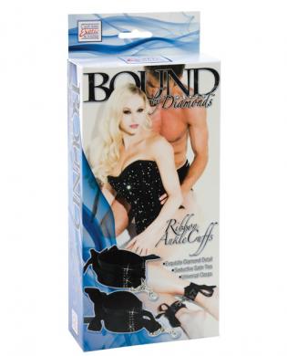 Bound by diamonds ribbon ankle cuffs