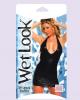 Wet Look Strappy Halter Dress Black One Size Fits Most
