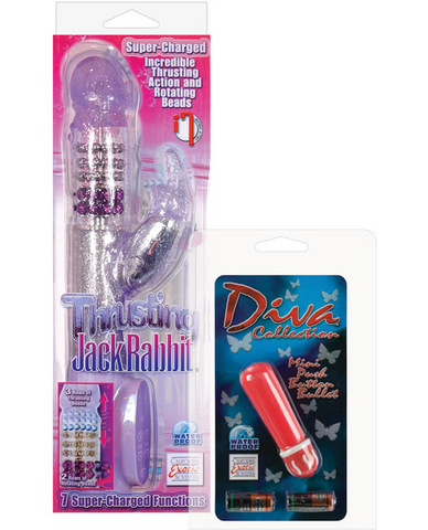  Se0611 50 Thrusting Jack Rabbit Waterproof And Se1135 11 Diva Bullet Red
