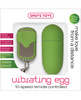 Shots 10 speed remote vibrating egg - green