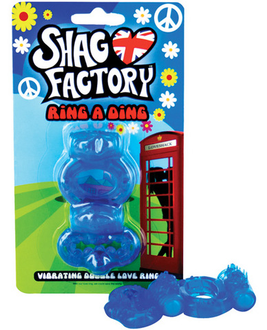 Shag factory ring a ding vibrating double love ring