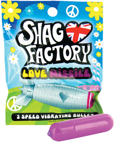 Shag factory love missile 3 speed vibrating bullet - purple