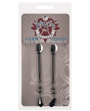 Black tweezer clamp w/black pearl
