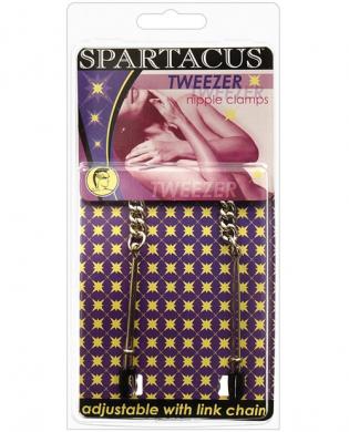 Adjustable tweezer clamps w/link chain