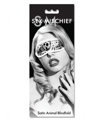 Sex & Mischief satin blindfold - animal print