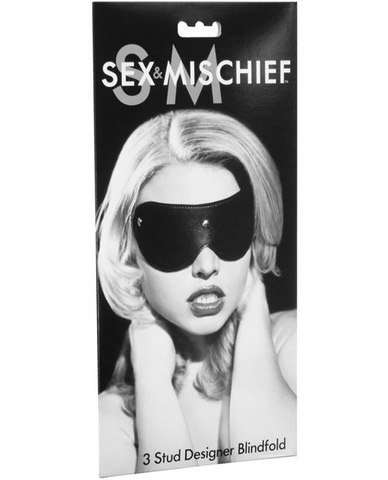 Sex & Mischief 3 stud designer blindfold
