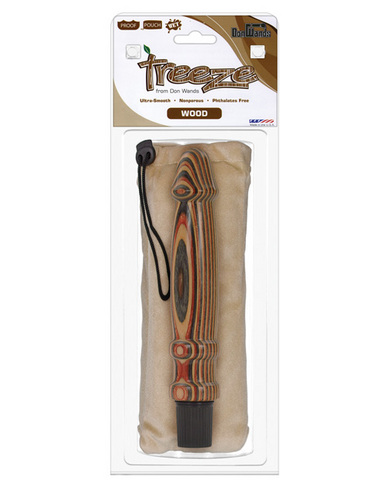 Treeze wood realistic waterproof vibrator w/padded pouch - asst.