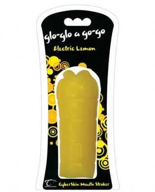 Glo-glo a go-go cyberskin mouth stroker – yellow