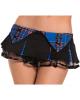 Black mini w/plaid trimming blue m/l