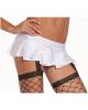 Solid color pleated mini skirt white s/m