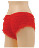 Be Wicked Ruffle Hot Pants Red Large