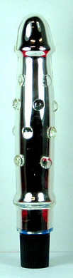 Giggles Glass - Vibrating Glass, Silver Nubby