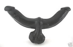 Black Cyberjelly Double Dong with Balls