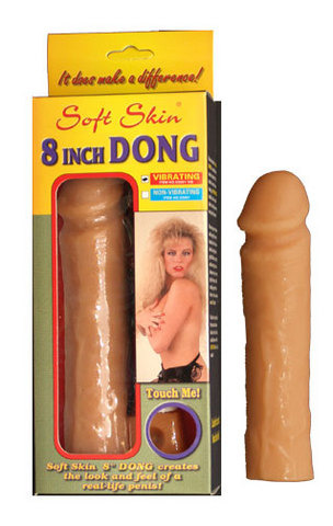 8 inch  SOFT SKIN VIBRATING DONG