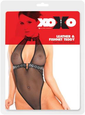 Leather and Fishnet Teddy
