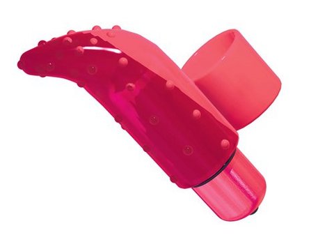 This splashy waterproof vibe slides discreetly on one finger