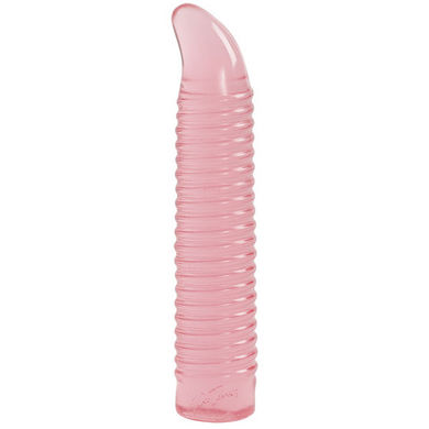 Vivid Ribbed Jelly G-Spot Dong Malezia - Pink