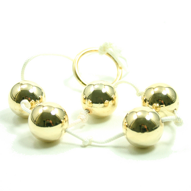 Gold Anal Beads Large