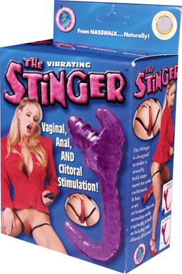 The Stinger Strap-On Vibrator - Purple