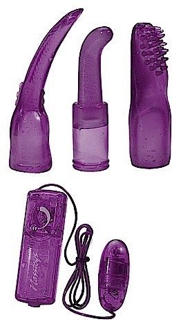 Vibro-Pulse Pleasure Kit 3 Purple