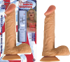 All American Whopper - 8 Vibrating W/Balls Flesh