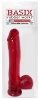 Basix 10in Dong W/Suction Red