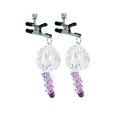 Nipple Clamps -Purple Crystal
