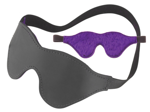 Blindfold WBlack Fur Purple