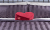 Decor Heart Wedge In Merlot Velvish