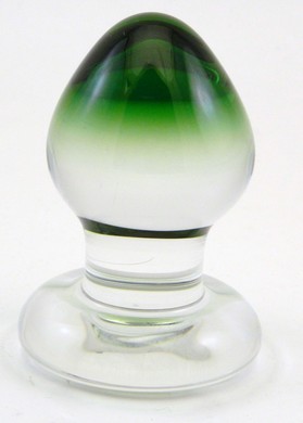 Green GumDrop Glass Plug by RubyGlass21