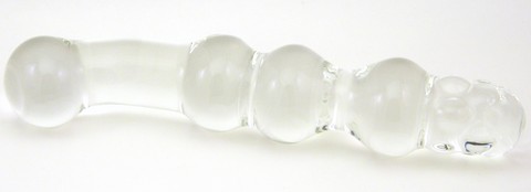 Clear Triple-X Glass Dildo by RubyGlass21