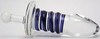 Blue Twisted Crank Glass Dildo by RubyGlass21