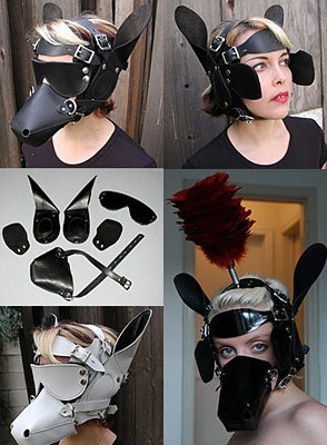 Ponyhead Bridle Set, Black, Patent w/ Red Plume