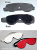 Fleece-Lined Leather Blindfold, White
