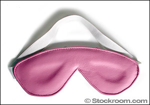 Padded Leather Blindfold, Pink