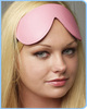 KinkLab Pink Bound Leather Blindfold