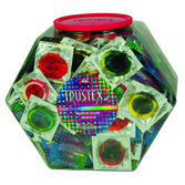 288 pcs Assorted Dual Colors condoms case of 1 bowl