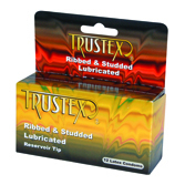 12-Packs Ribbed & Studded Condoms Case of dozen Packs